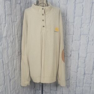 Carhartt Men's Beige Corduroy Knit‎ Pullover 3XL